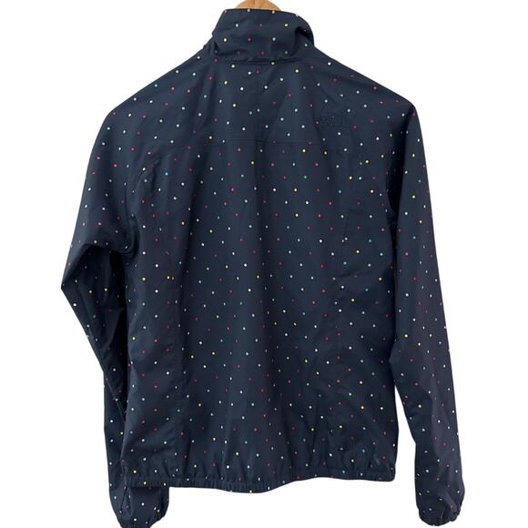 The North Face Multicolor Polka‎ Dot Rain Windbreaker Jacket Navy Blue Size XS - Picture 3 of 10